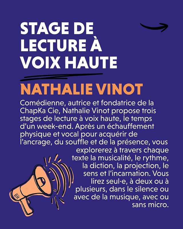 Stage de lecture à voix haute — Nathalie Vinot