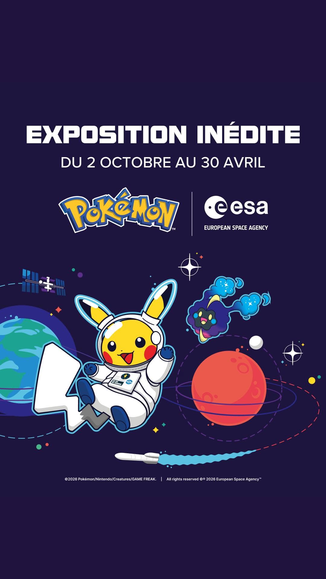 Exposition Pokémon à la Cité de l'espace (Pokémon x ESA)