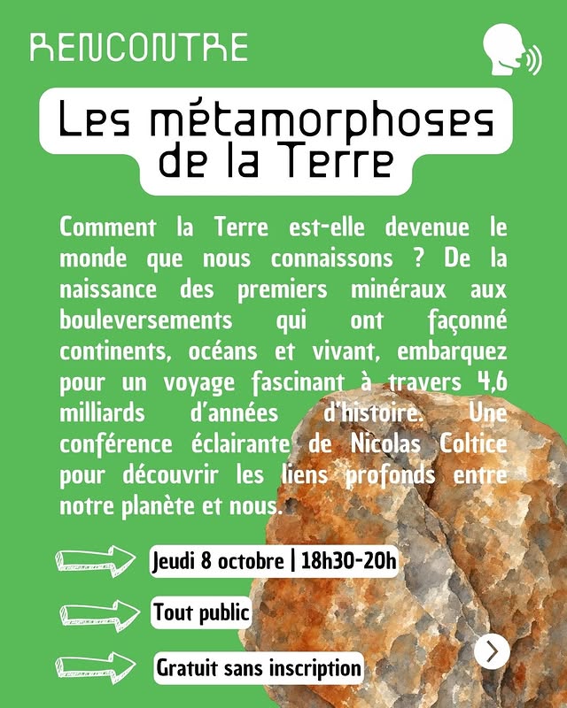 Les métamorphoses de la Terre (rencontre)