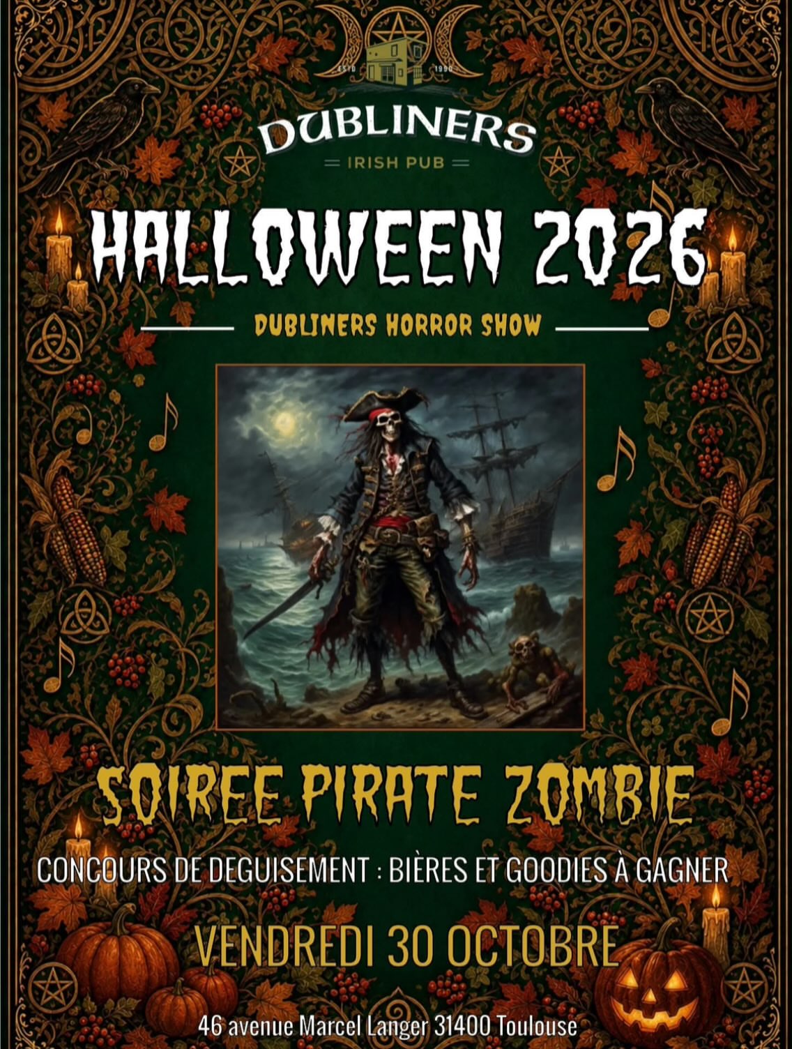 Halloween 2026 — Soirée Pirate Zombie