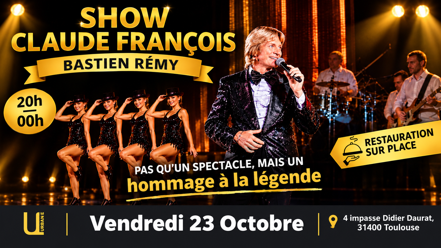 Concert Tribut Claude François + Soirée 80/90/00